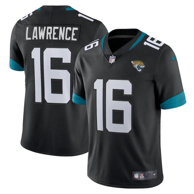 mens nike trevor lawrence black jacksonville jaguars alternate vapor limited jersey